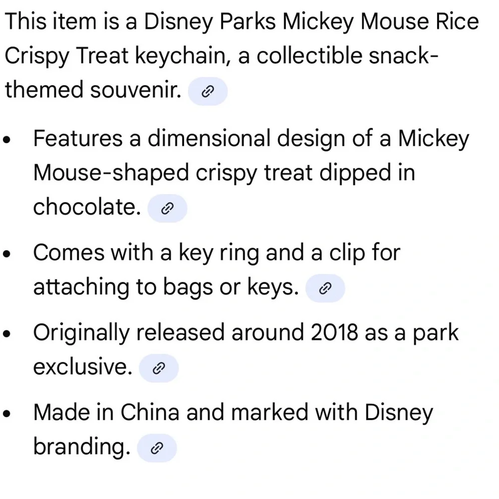 Disney Mickey Mouse Icon Foam Keychain - Rice Krispy Treat/chocolate ears